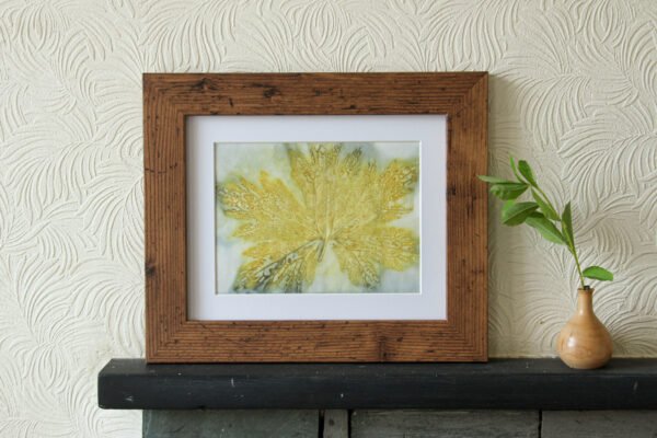Blue Leaf Print XIX - 8x6 Original Ecodyed Art mounted to fit 10x8 frame - Image 3