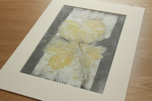 Chestnut Patterns - 8x12 Original Ecoprint Art mounted to fit 12x16 frame - Image 3