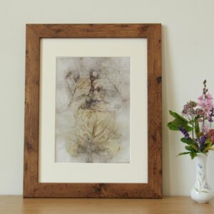Imperfectly Concealed - 8x12 Original Ecoprint Art mounted to fit 12x16 frame