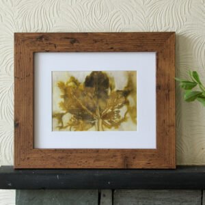 Orange Leaf Print III - 7x5 Original Ecodyed Art mounted to fit 10x8 frame