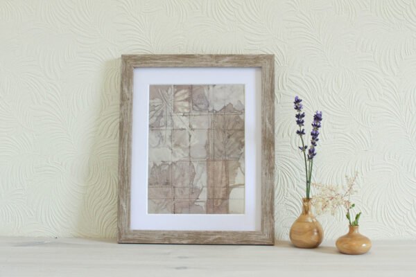 Watch Trees Sway - 6x8 Machine Sewn Ecoprinted Art mounted to fit 8x10 frame