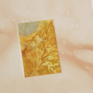 Tea Dyed and Ecoprint Inset 6x8 A5 Journal